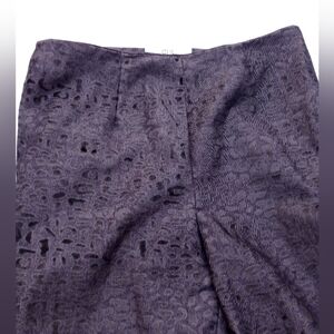 Black animal print pants size 6 Eric Casual Trousers tapered reinforce waistband